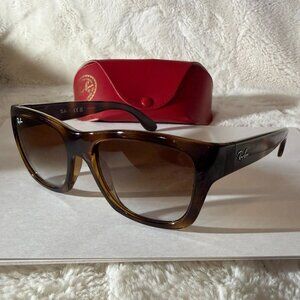 Ray-Ban Rb4194 710/85 Polished Light Havana/Brown Gradient Square Sunglasses